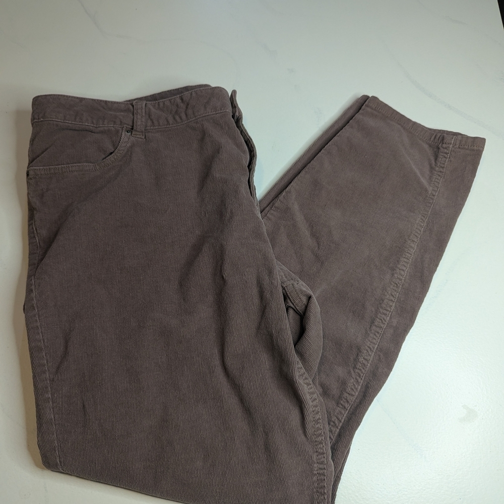 Route 66 Women's Plum Colored Straight Leg Corduroy Pants, Plus Size 35